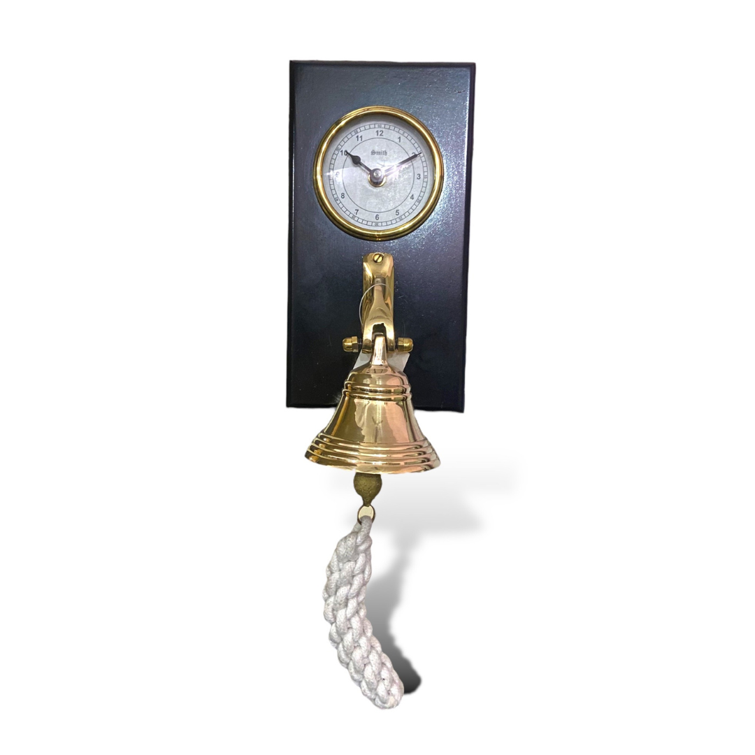 Wall Décor Ship Bell with clock on wood (3)