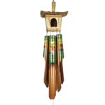 Bamboo windchme bird house with sea painting (40cm tubes) 1
